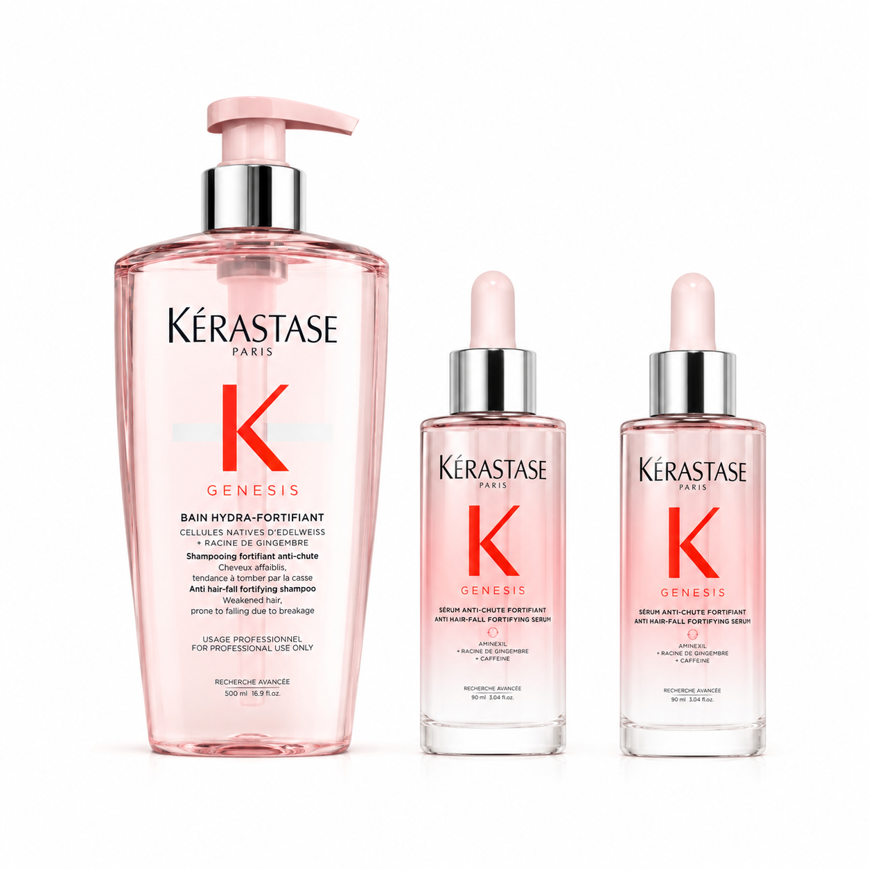 Kérastase 卡詩 Genesis 賦源防斷髮三件套(洗髮水500ml+精華90ml×2)