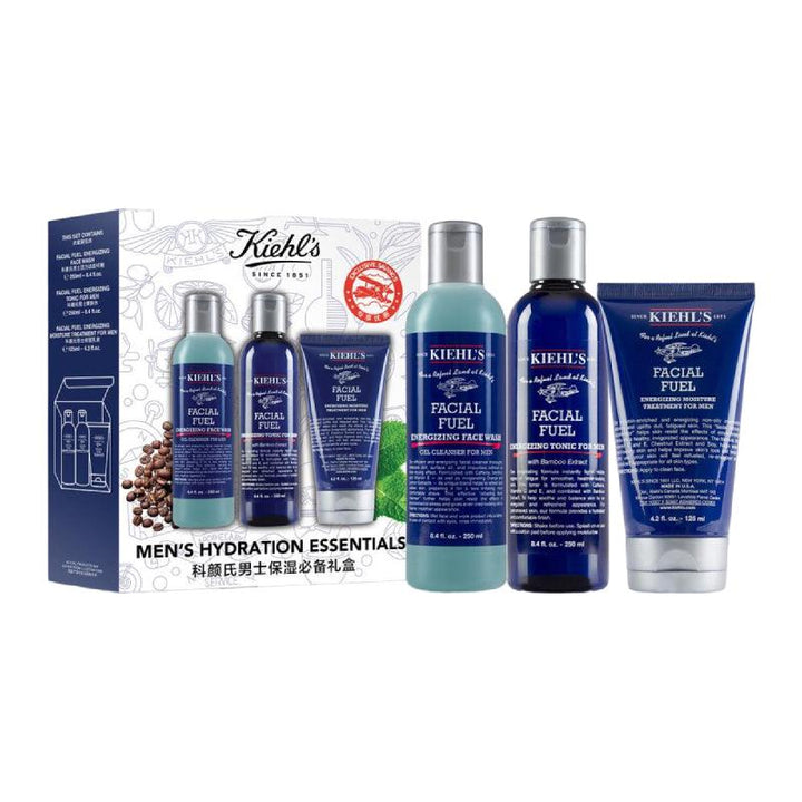 Kiehl's 科顏氏 男士護膚三件套(潔面啫喱250ml+爽膚水250ml+乳液125ml)