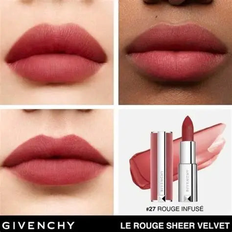 Givenchy Le Rouge Sheer Velvet 粉絲絨唇膏 N27 Rouge Infusé 3.4g