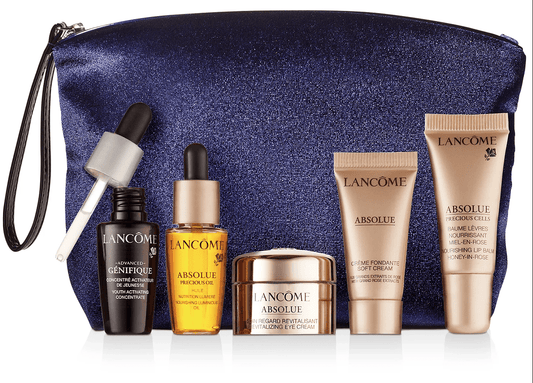 LANCÔME 蘭蔻 7件套 黑色化妝包 白底產品圖