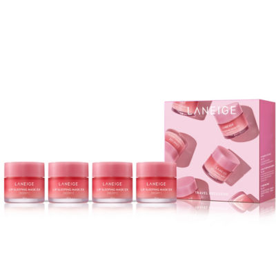 Laneige 蘭芝 夜間保濕修護唇膜四件套 白底產品圖