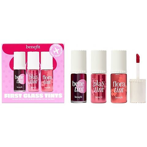 Benefit 貝玲妃 胭脂水唇頰兩用唇釉6ml*3（玫瑰紅+粉趣+薔薇紅）
